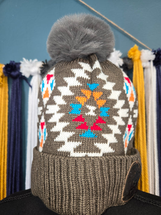 Crazy Heifers Aztec Pom Hat