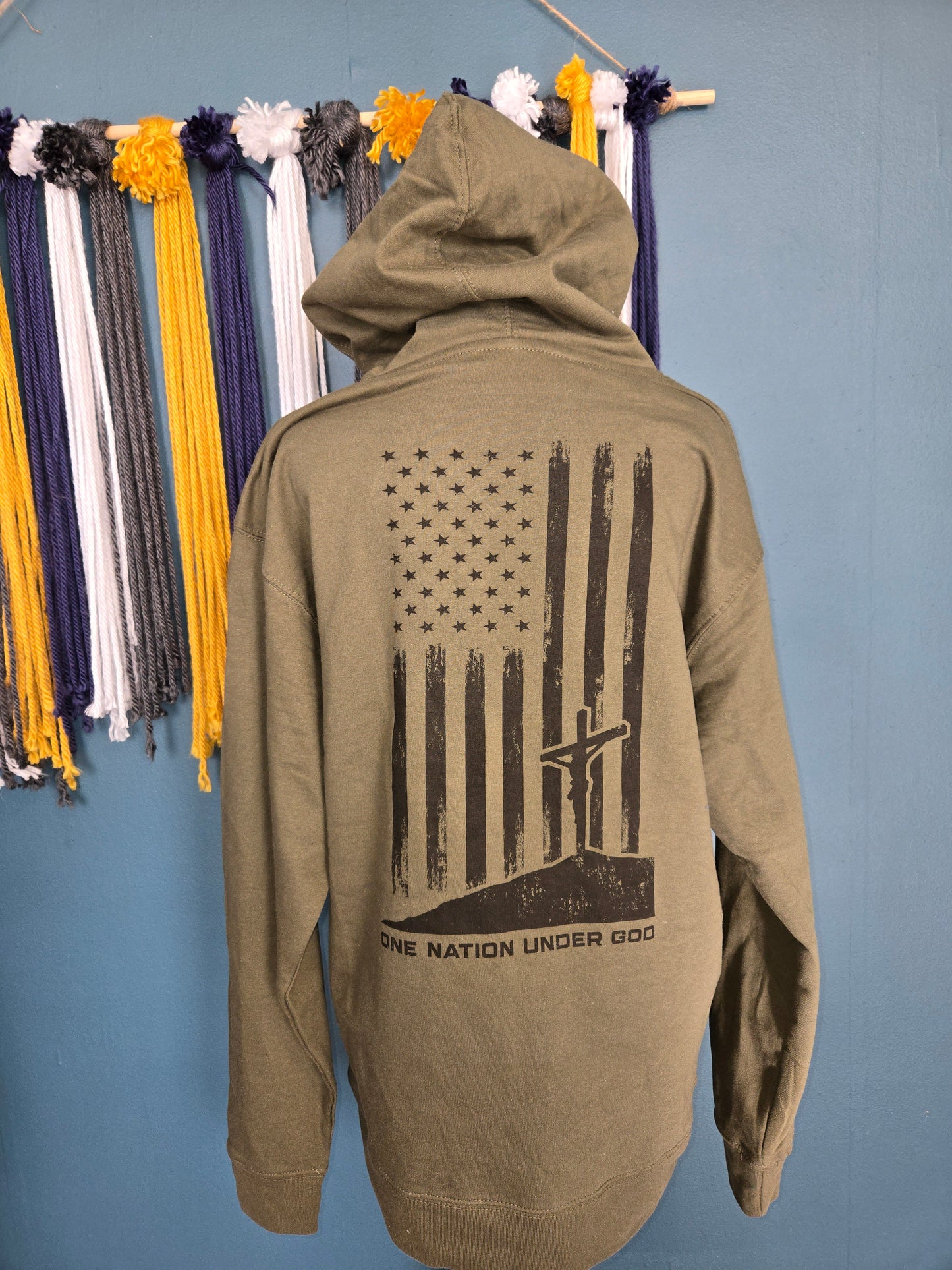 Mens One Nation Under God Hoodie